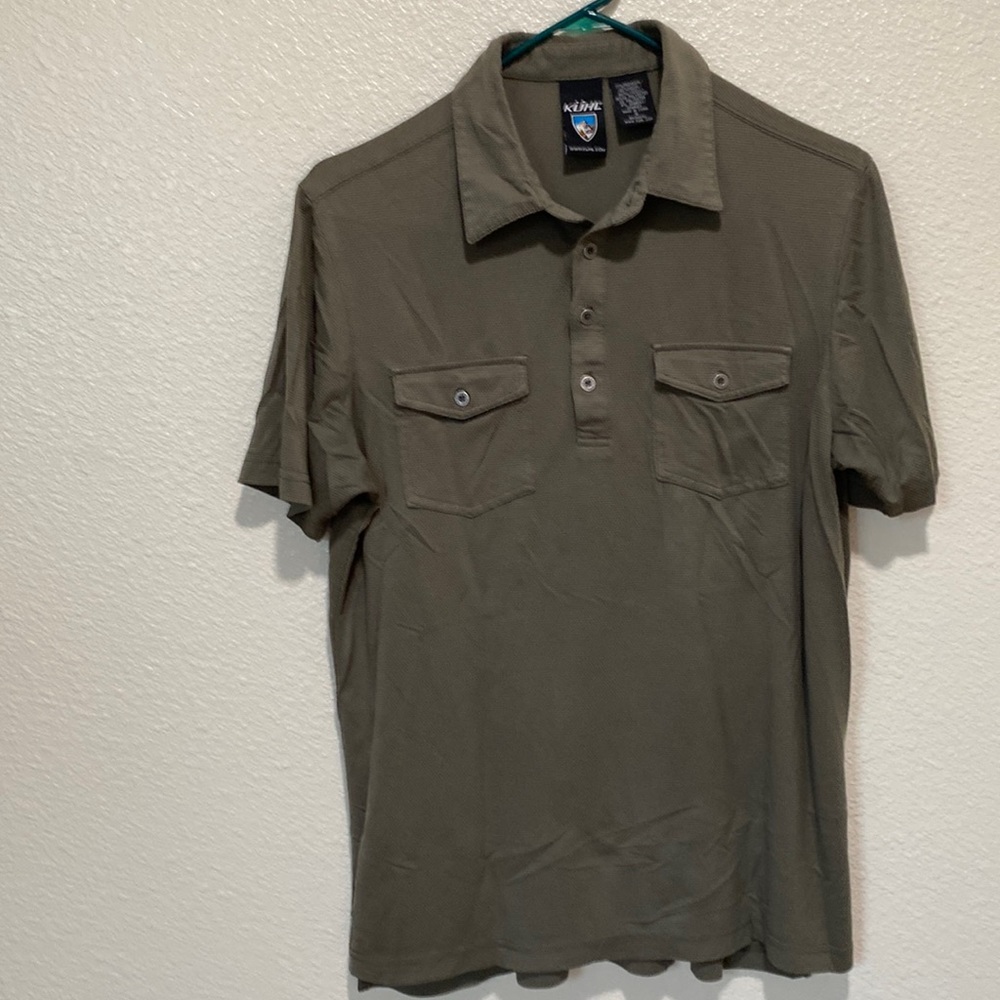 Kuhl Men’s Polo t-shirt. Size small, sage in color.